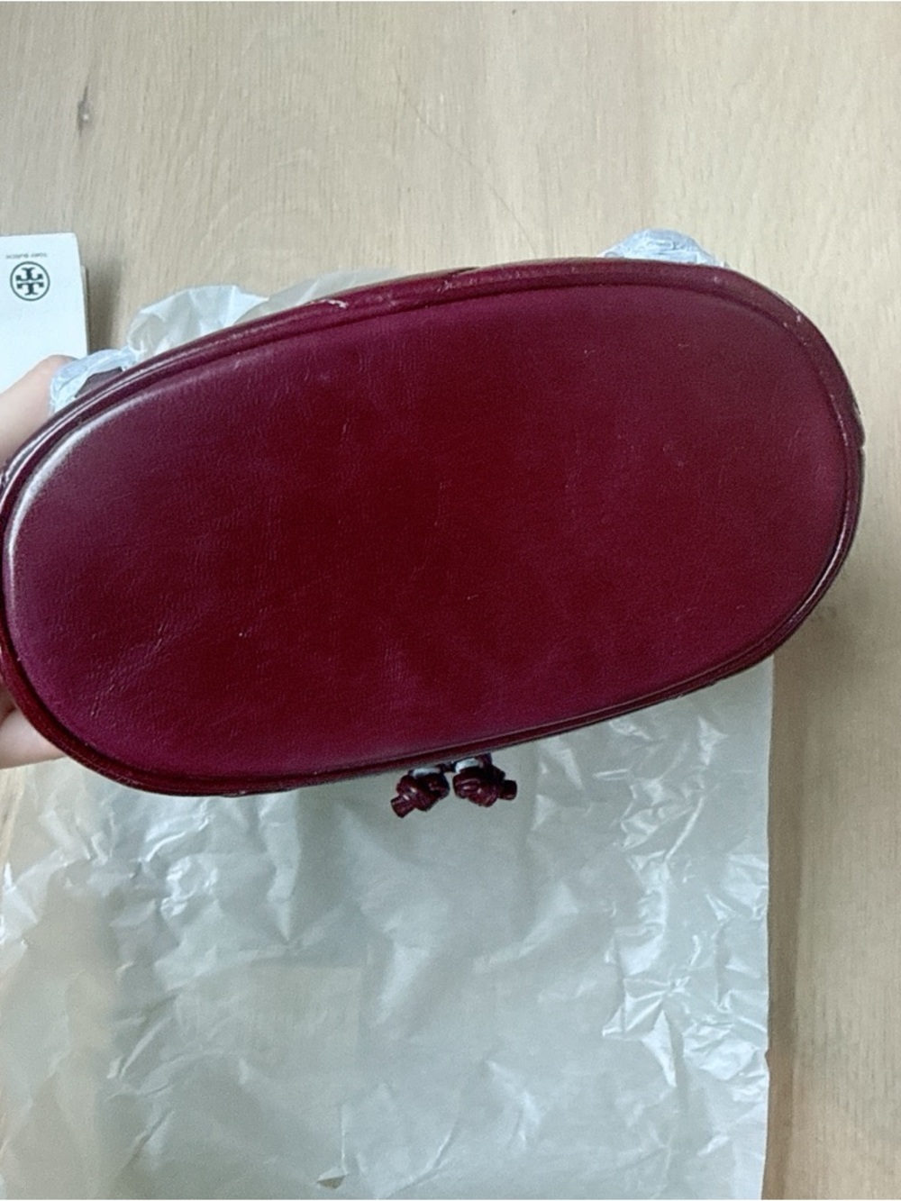 NWT Tory Burch Kira Diamond Quilt Mini Backpack Dark Carmine - Picture 6 of 11